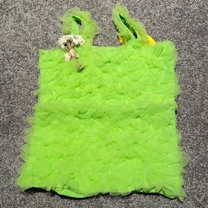 NWT Kaiya Eve Girls Sizes 4 & 6 Lime Tulle Top
